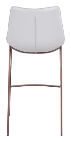 Magnus White & Walnut Barstool (Set of 2) - Ornate Home