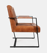Maguire Saddle Leather Sled Chair - Ornate Home