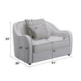 Mahler Beige Linen Armchair - Ornate Home