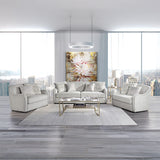 Mahler Beige Linen Armchair - Ornate Home