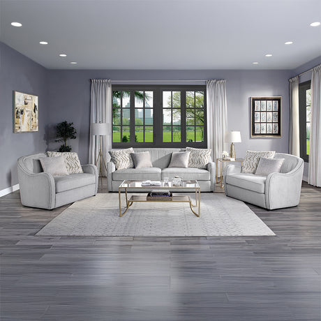 Mahler Beige Linen Armchair - Ornate Home