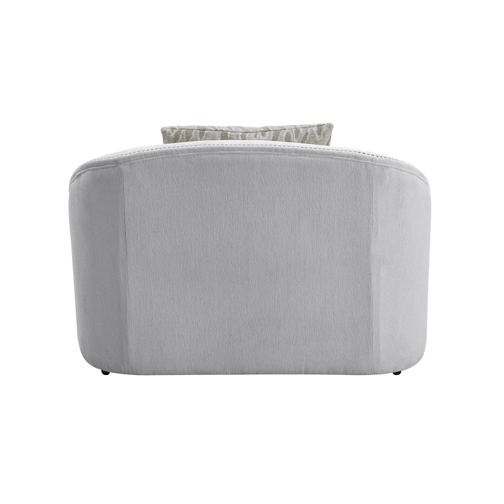 Mahler Beige Linen Armchair - Ornate Home