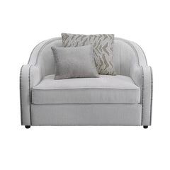 Mahler Beige Linen Armchair - Ornate Home