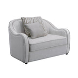 Mahler Beige Linen Armchair - Ornate Home