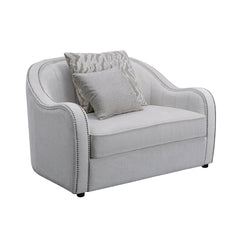 Mahler Beige Linen Armchair - Ornate Home