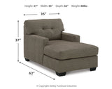 Mahoney Brown Sofa and Chaise - Ornate Home