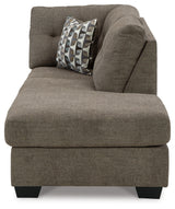 Mahoney Chocolate 2-Piece Sleeper Sectional and Ottoman (Online Special Price) - Ornate Home