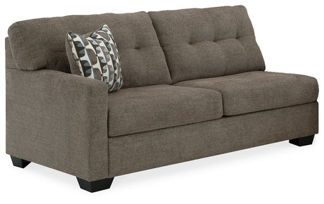 Mahoney Chocolate 2-Piece Sleeper Sectional and Ottoman - Ornate Home