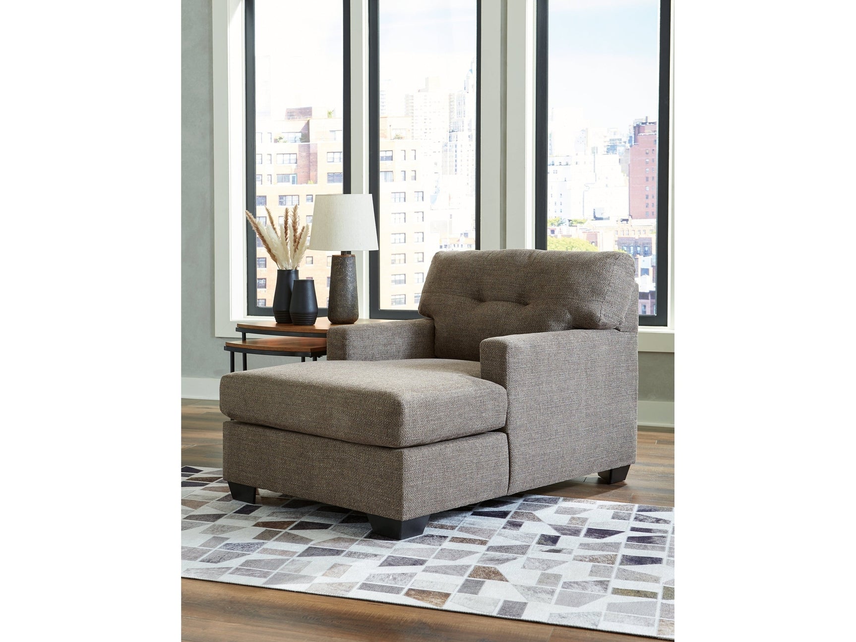 Mahoney Chocolate Chaise (Online Special Price) - Ornate Home