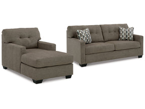 Mahoney Chocolate Full Sofa Sleeper & Chaise (Online Special Price) - Ornate Home