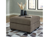 Mahoney Chocolate Oversized Accent Ottoman (Online Special Price) - Ornate Home