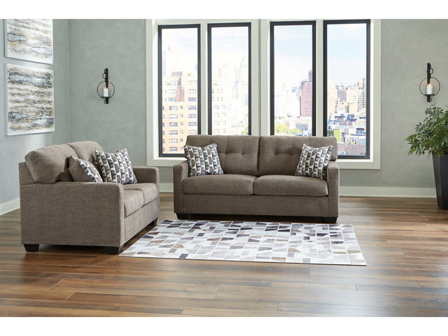Mahoney Chocolate Sofa & Loveseat Living Room Set / 2pc (Online Special Price) - Ornate Home