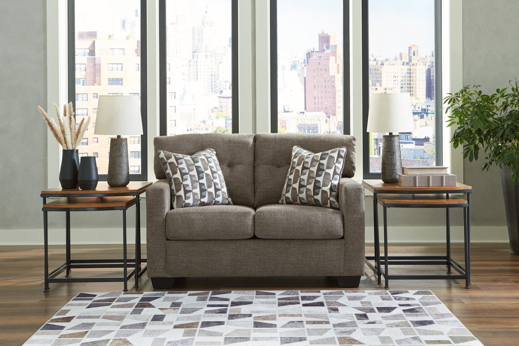 Mahoney Chocolate Sofa and Loveseat - Ornate Home