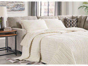 Mahoney Pebble 2pc Sectional Full Sleeper Sofa w/ RAF Chaise (Online Special Price) - Ornate Home