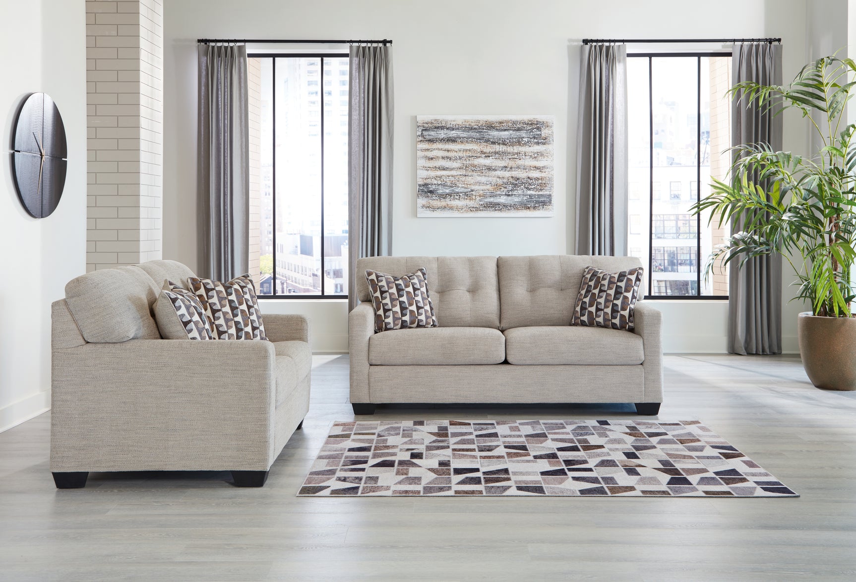 Mahoney Pebble Sofa and Loveseat (Online Special Price) - Ornate Home