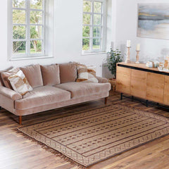 Maia Jute & Leather Area Rug - Clearance - Ornate Home