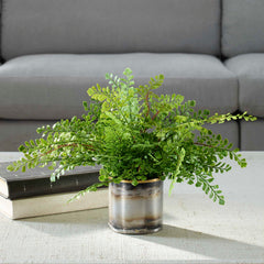 Maidenhair Fern Green Oxidized Container - Ornate Home