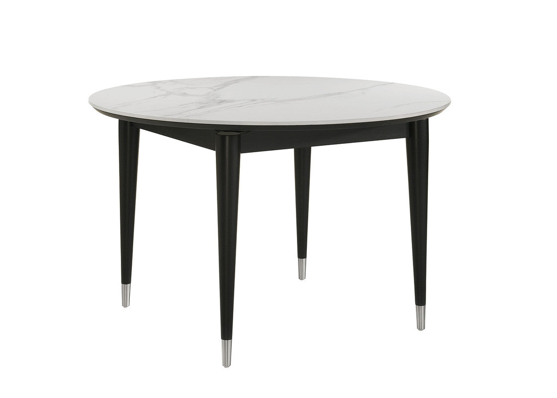 Maidstone Black/White 5 Pc. Round Dining Table Set - Ornate Home