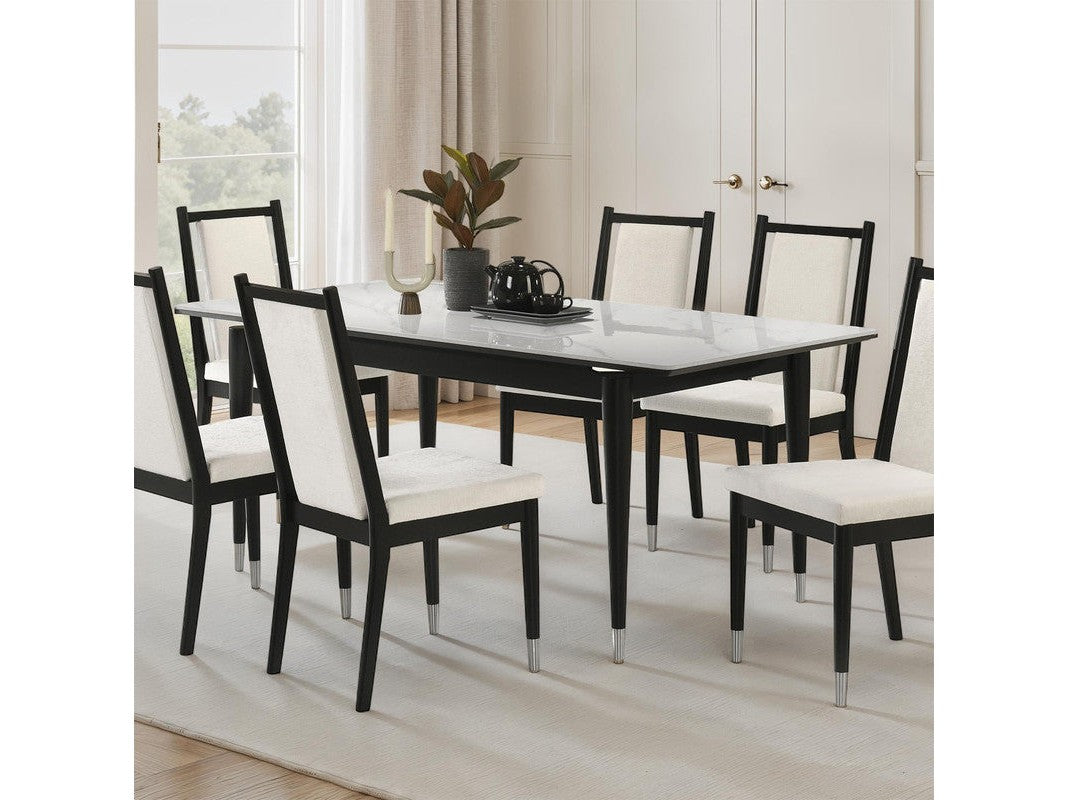 Maidstone Black/White Dining Table - Ornate Home