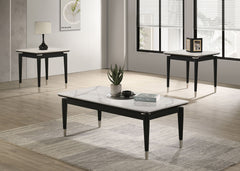 Maidstone Black/White End Table - Ornate Home