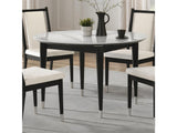 Maidstone Black/White Round Dining Table - Ornate Home