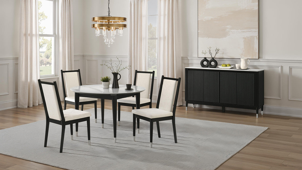 Maidstone Black/White Side Chair (Set of 2) - Ornate Home