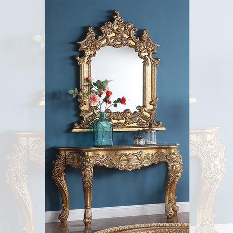Maidstone Metallic Gold Console Table  / HD-328G - Ornate Home