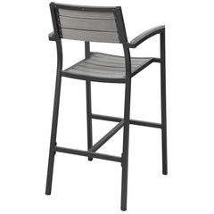 Maine Brown/Gray 3 Piece Outdoor Patio Dining Set - 27.5x67.5" - Ornate Home