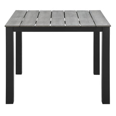Maine Brown/Gray 3 Piece Outdoor Patio Dining Set - 39.5x83.5" - Ornate Home