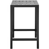Maine Brown/Gray Outdoor Patio Bar Table - Ornate Home
