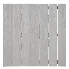 Maine White/Light Gray 28" Outdoor Patio Dining Table - Ornate Home