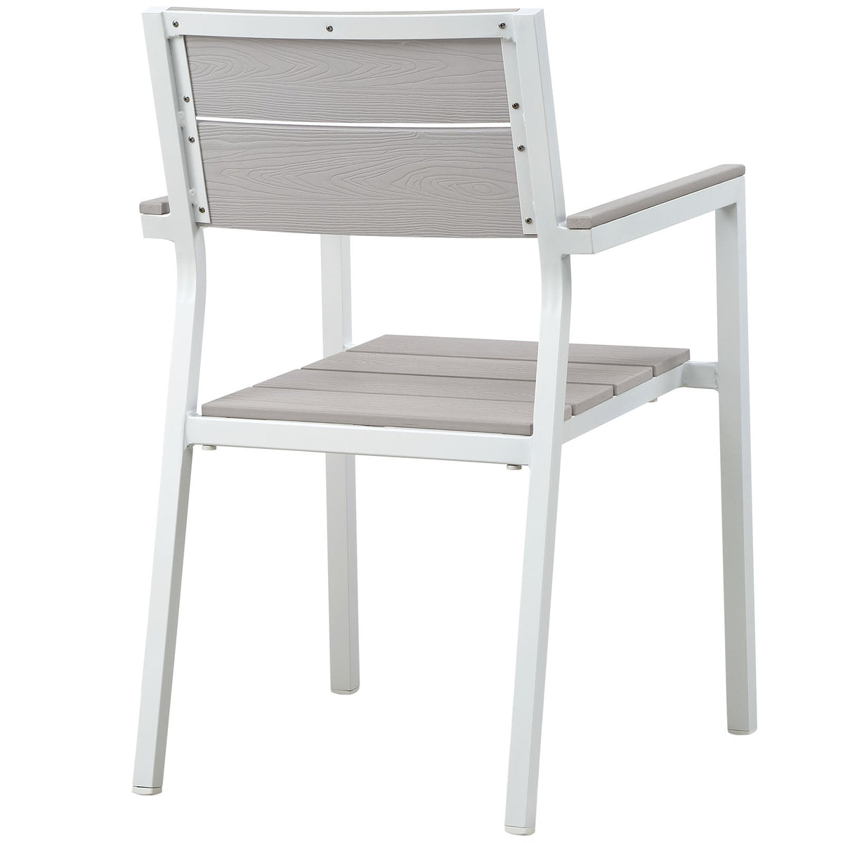 Maine White/Light Gray 9 Piece Outdoor Patio Dining Set - Ornate Home