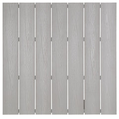 Maine White/Light Gray Outdoor Patio Bar Table - Ornate Home