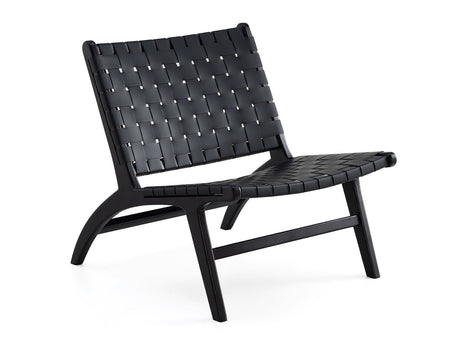 Maintenon Leatherette Accent Chair in Black - Ornate Home