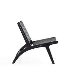 Maintenon Leatherette Accent Chair in Black - Ornate Home