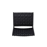 Maintenon Leatherette Accent Chair in Black - Ornate Home