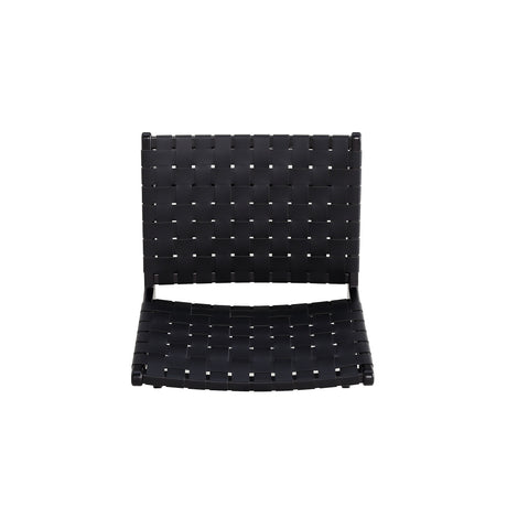 Maintenon Leatherette Accent Chair in Black - Ornate Home