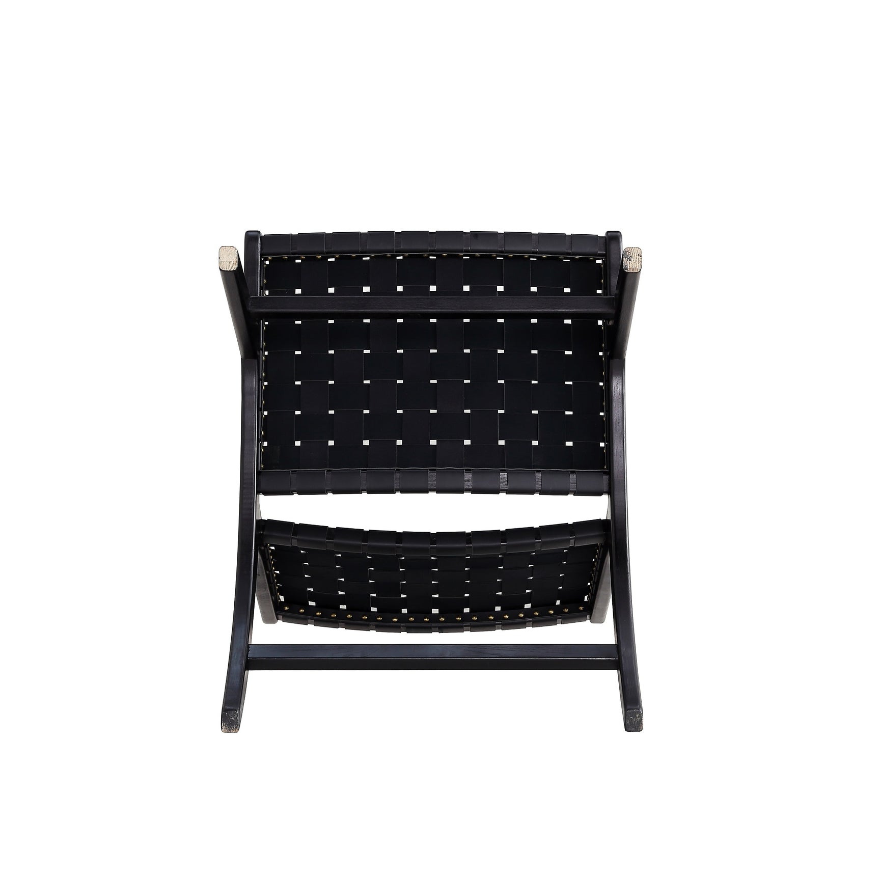 Maintenon Leatherette Accent Chair in Black - Ornate Home