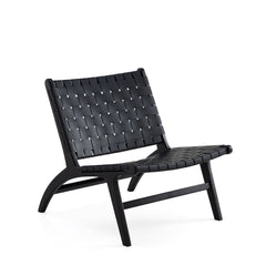 Maintenon Leatherette Accent Chair in Black (set of 2) - Ornate Home
