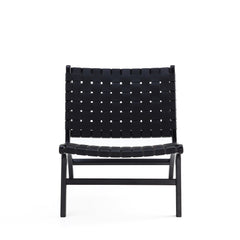 Maintenon Leatherette Accent Chair in Black (set of 2) - Ornate Home
