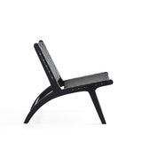 Maintenon Leatherette Accent Chair in Black (set of 2) - Ornate Home