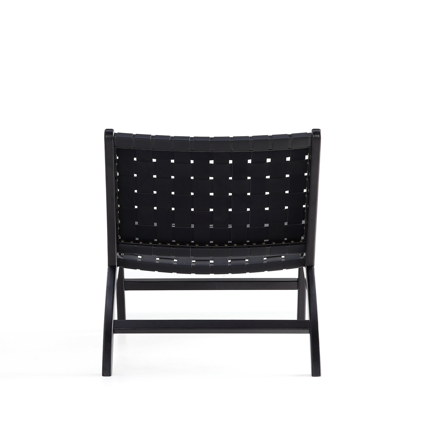 Maintenon Leatherette Accent Chair in Black (set of 2) - Ornate Home
