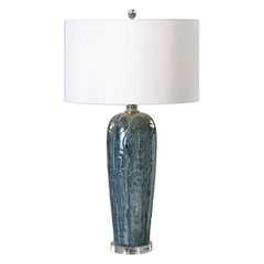 Maira Blue Ceramic Table Lamp - Ornate Home