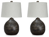 Maire Black/Gold Table Lamp (Set of 2) - Ornate Home