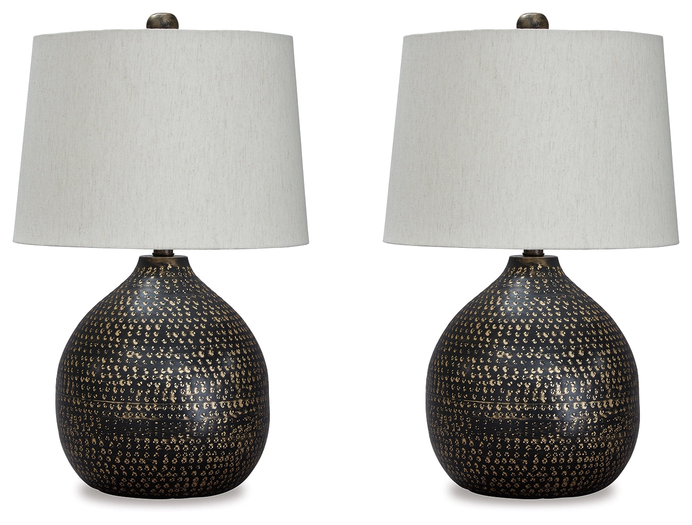 Maire Black/Gold Table Lamp (Set of 2) - Ornate Home