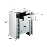 Maisha Mirrored & Faux Crystals Accent Table - Ornate Home