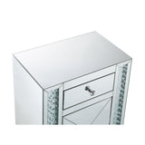 Maisha Mirrored & Faux Crystals Accent Table - Ornate Home