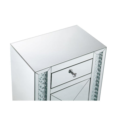 Maisha Mirrored & Faux Crystals Accent Table - Ornate Home