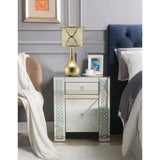 Maisha Mirrored & Faux Crystals Accent Table - Ornate Home
