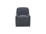 Maisie Slate Blue Rolling Dining Chair - Ornate Home